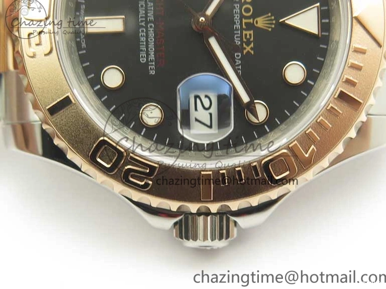 VRF Dial A2836 116621 Bracelet on RG Best Edition Yacht-Master SS 1:1 SS Black 0811